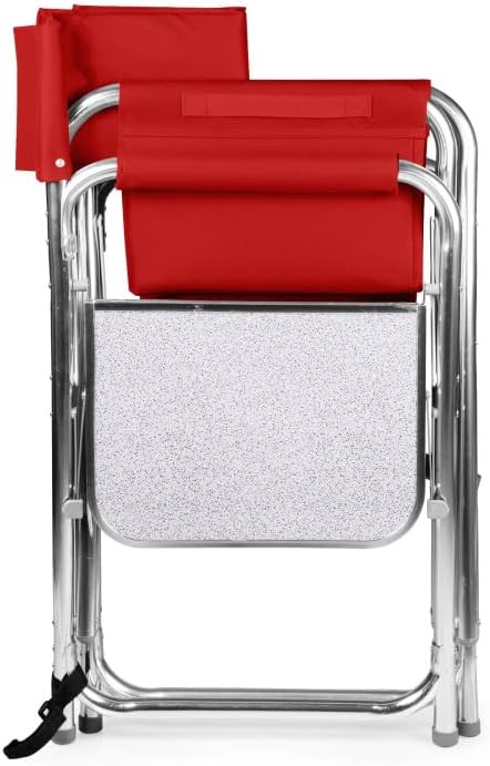 PICNIC TIME NCAA Ohio State Buckeyes Sports Chair with Side Table - Beach Chair - Camp Chair for Adults