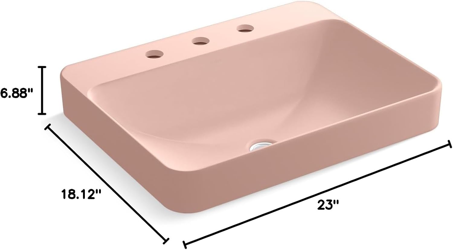 KOHLER Vox 23 in. Rectangular Drop-In Vessel Bathroom Sink