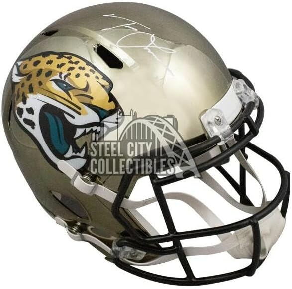 Trevor Lawrence Autographed Jaguars Chrome Replica F/S Football Helmet Fanatics - Autographed NFL Helmets