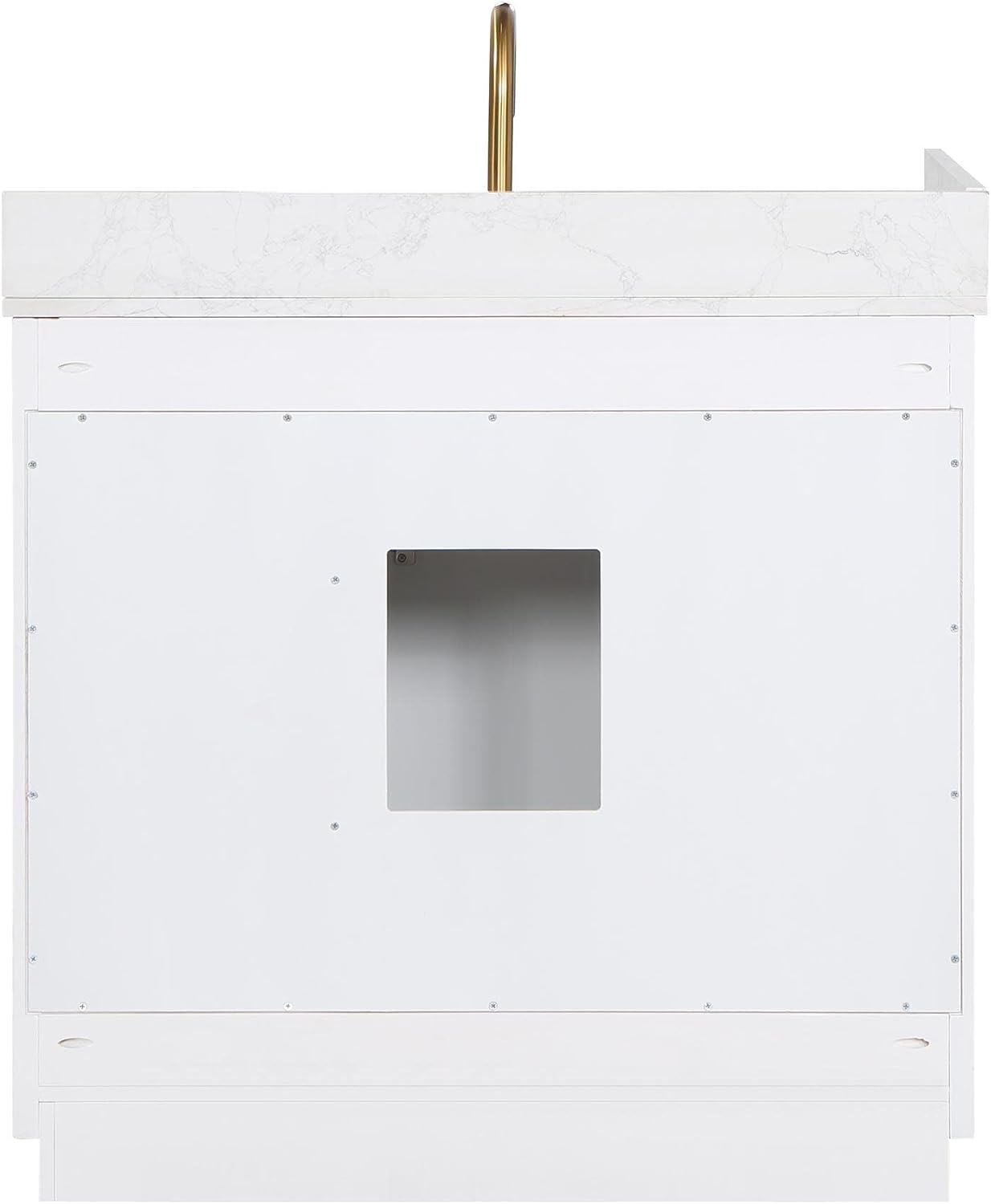 Altair Design Gavino 36' Wood Vanity in Light Brown with Composite Stone Top no Mirror