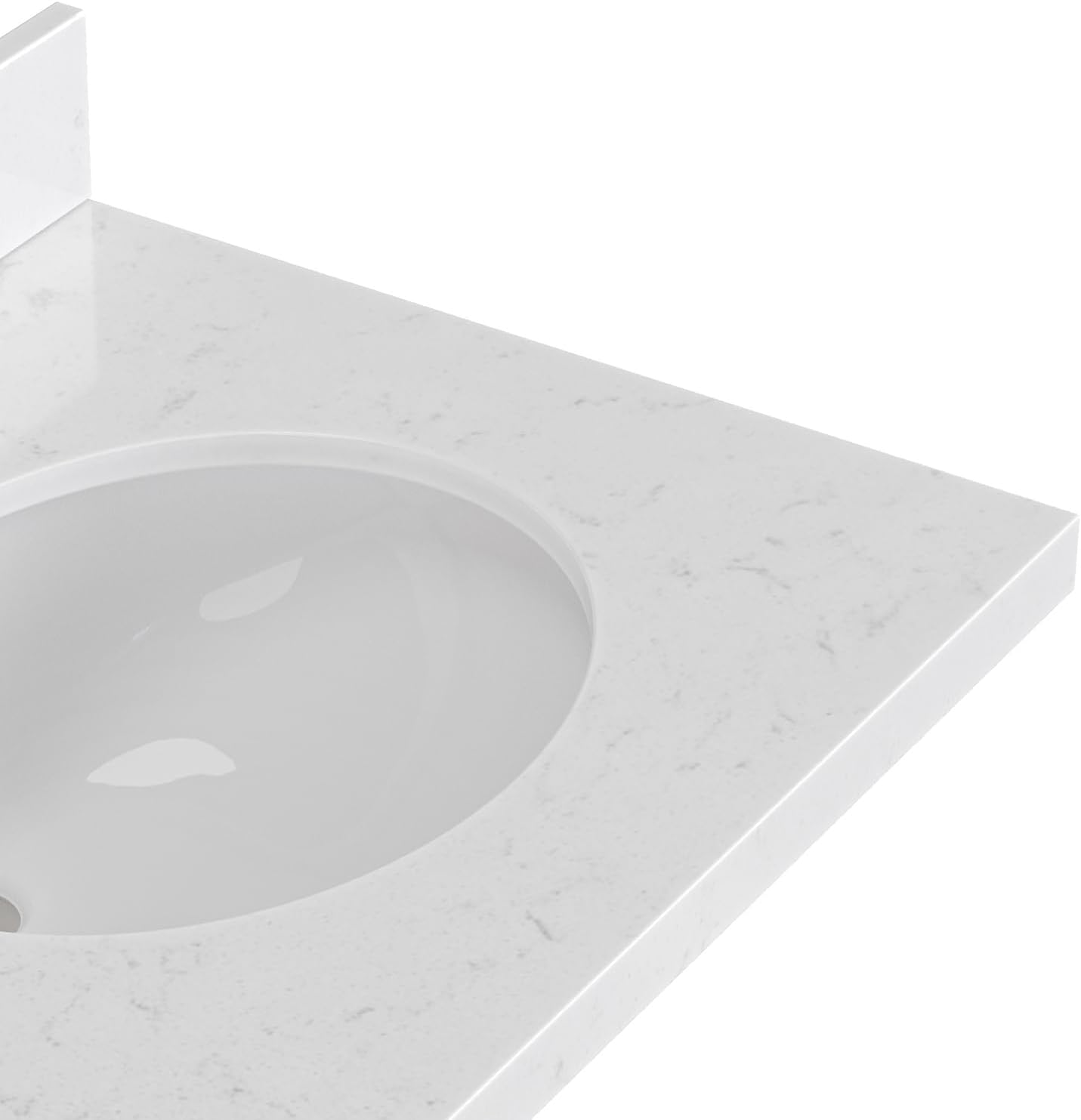 ARIEL Hepburn 72-inch Bathroom Vanity with Sink,Solid Wood, 1.5-inch Carrara White Quartz Countertop & Backsplash, Double Oval Porcelain Sink, 4 Soft Closing Doors, 6 Dovetail Drawers, Brown Oak