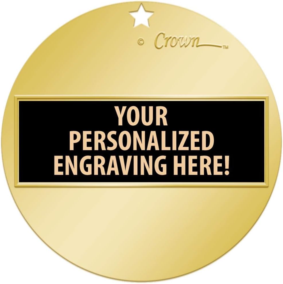 Crown Awards Academic Medal, 2' Shiny Gold Lamp of Learning Education Medals for Kids with Free Custom Engraving