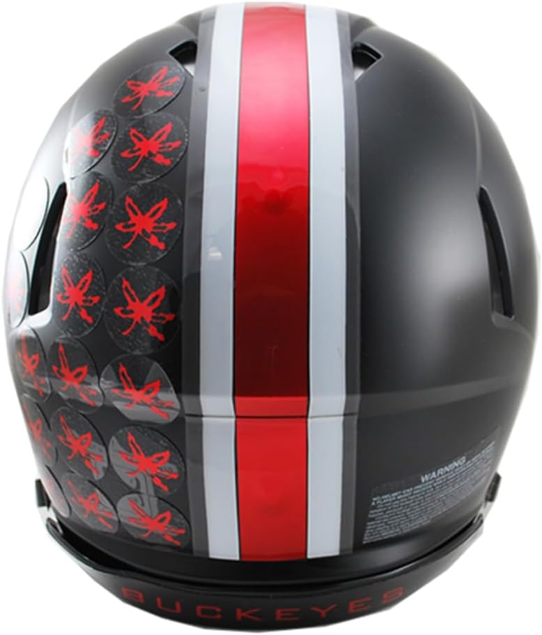Riddell Ohio State Buckeyes NCAA Revolution Speed Football Helmet (Matte Black)