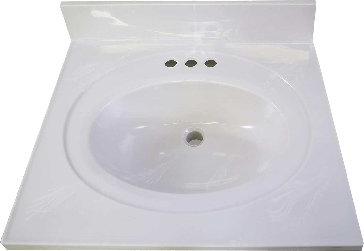 Design House Brookings 25 Inch Bathroom Vanity with Cultured Marble Vanity Top - Unassembled Bathroom Vanity with Sink, Espresso
