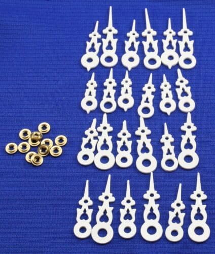 Replacement for Regula Cuckoo Clock Hand Assortment 12 Sets White 60-90 mm W/Minute Bushing