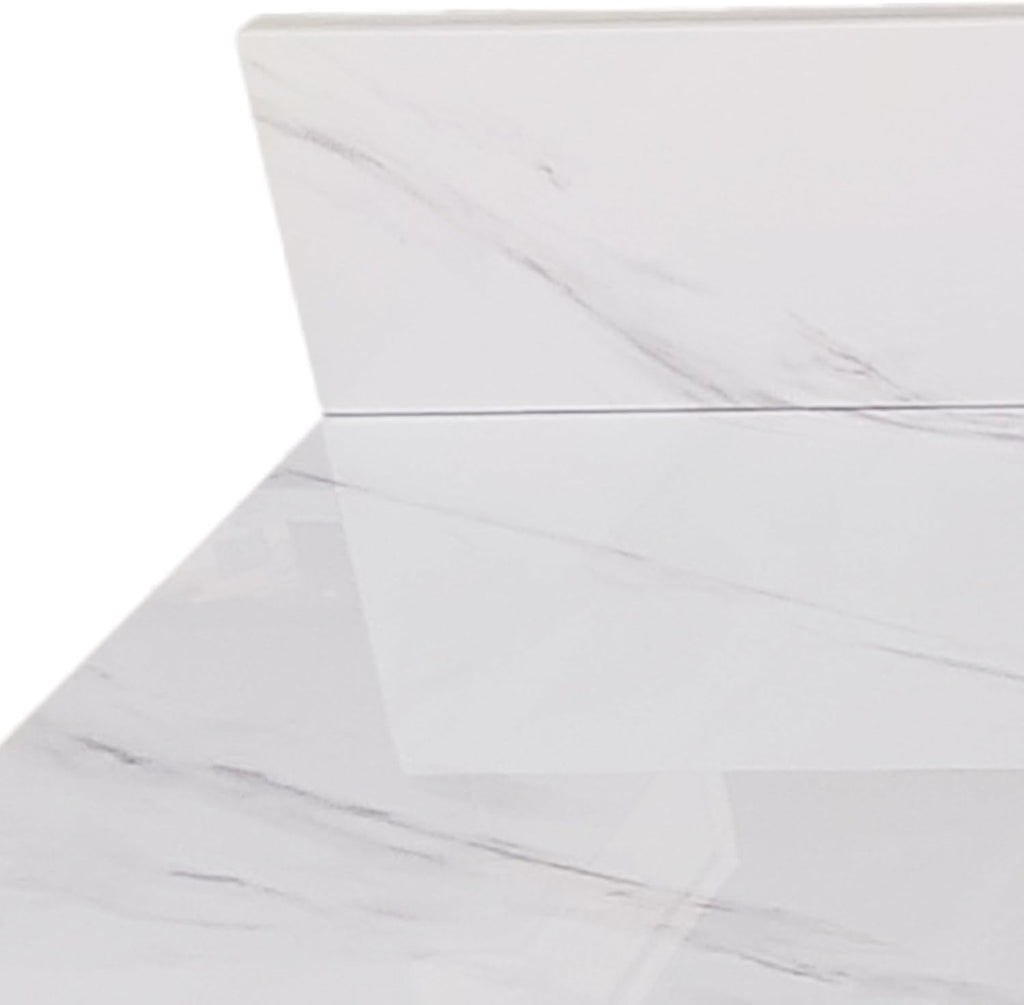 Leavader 31 x 22 Inch Bathroom Vanity with Sink, Elegant White Sintered Stone Marble Top with Rectangular Undermount Sink & Backsplash