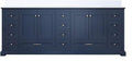 Dukes 84 in. W x 22 in. D Navy Blue Double Bath Vanity and Cultured Marble Top