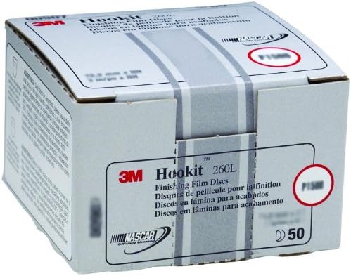 3M 00908 Hookit 3' P1200 Grade Finishing Film Disc, (Box of 50) - 4-Box Pack