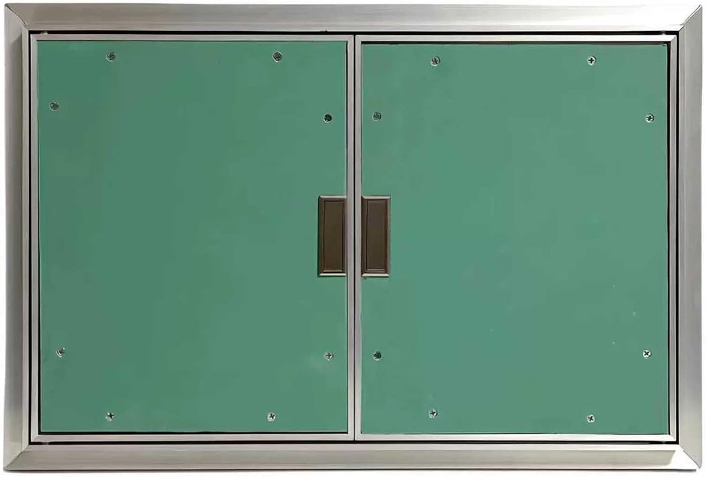 Double Access Door 30 32 36 40 Inch Width, Paintable Plasterboard Access Panel for Plumbing, Wiring, and Cables, Wall Hole Cover Inspection Hatch(22x19in/56x48cm)