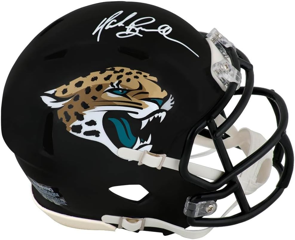 Mark Brunell Signed Jacksonville Jaguars T/B Riddell Speed Mini Helmet (Ink) - Autographed NFL Mini Helmets