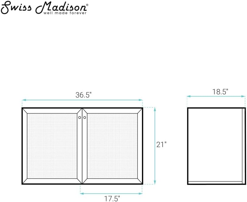 Swiss Madison Classe 36' Wall-Mounted Bathroom Vanity in White Oak Without Sink Top