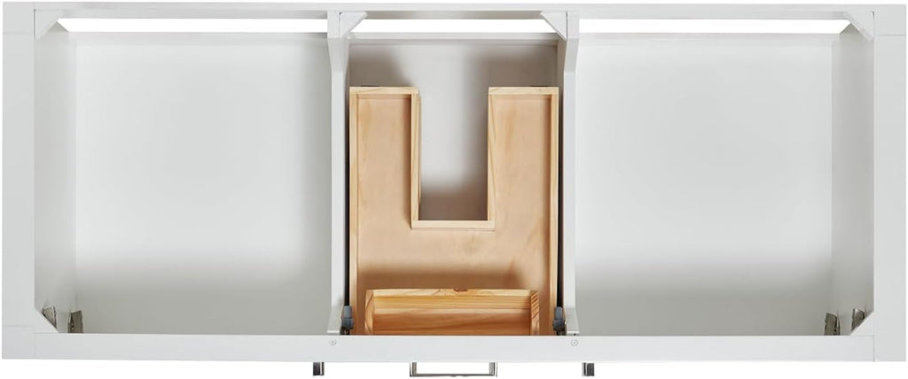 ARIEL Bayhill 48-inch Bathroom Vanity with Sink,Solid Wood, 0.75-inch Italian Carrara Marble Countertop, Single Rectangular Porcelain Sink, 2 Soft Closing Doors, 2 Dovetail Drawers, White
