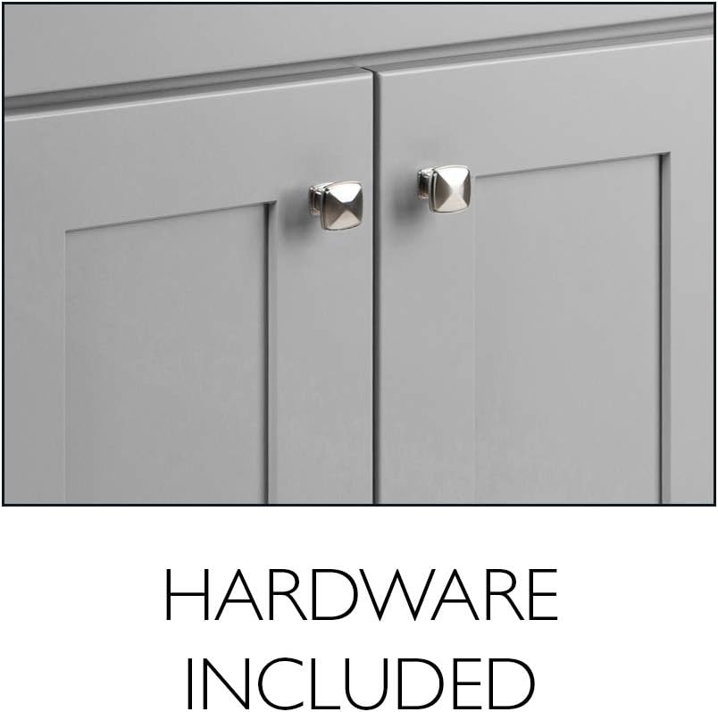 Design House Brookings 31 Inch Bathroom Vanity with Top, Ready to Assemble, Painted Gray, 597666