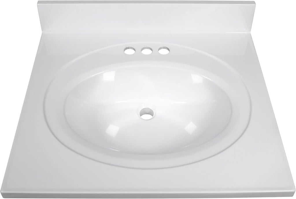Design House Brookings 25 Inch Bathroom Vanity with Top, Ready to Assemble, Painted Sherwin Williams® Gray – Design House, 597559