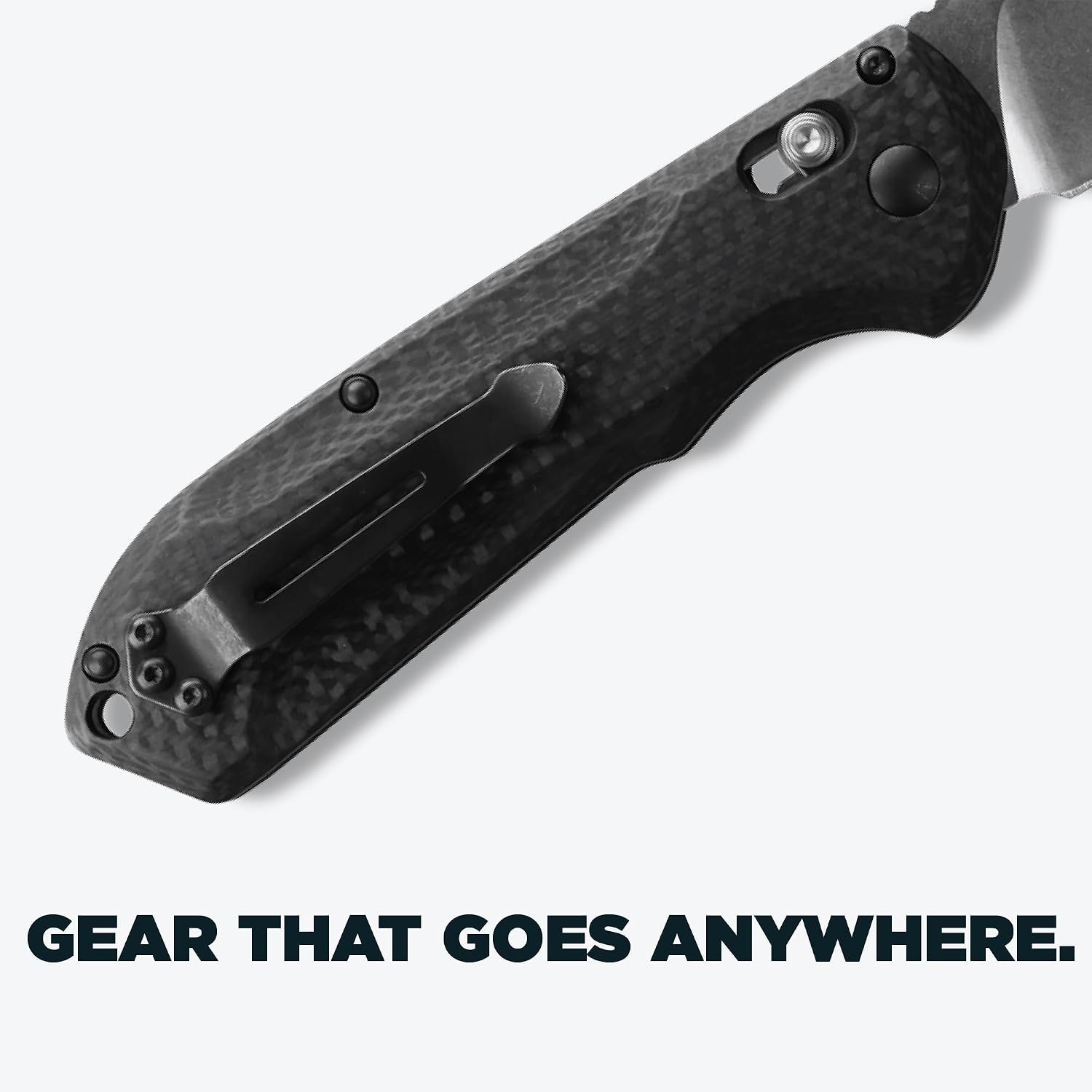 Benchmade - Freek Outdoor EDC Knife, Drop-Point Blade with Carbon Fiber Handle (560-03)
