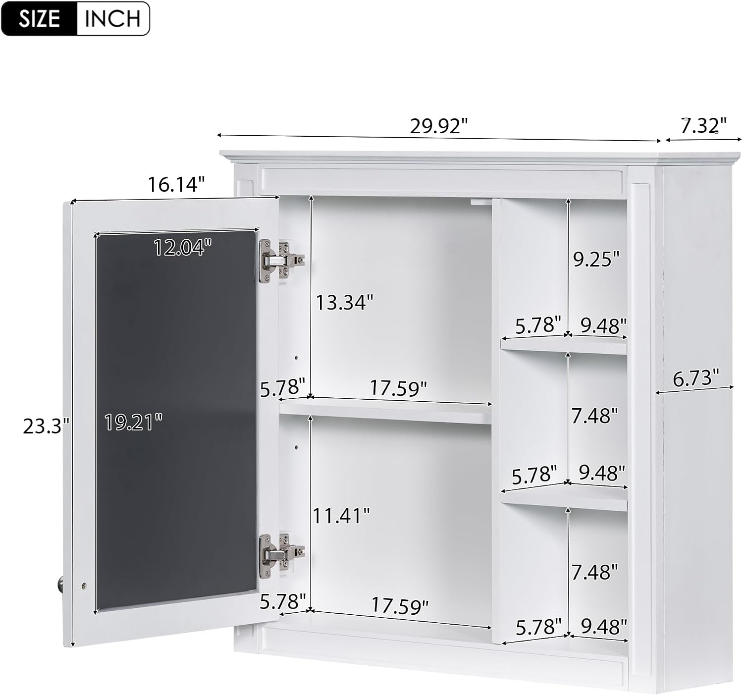 Merax 30' Bathroom Sink Vanity with Matching Medicine Cabinet Combo, Modern Bathroom Storage Cabinet, Solid Wood Frame, Painted Finish