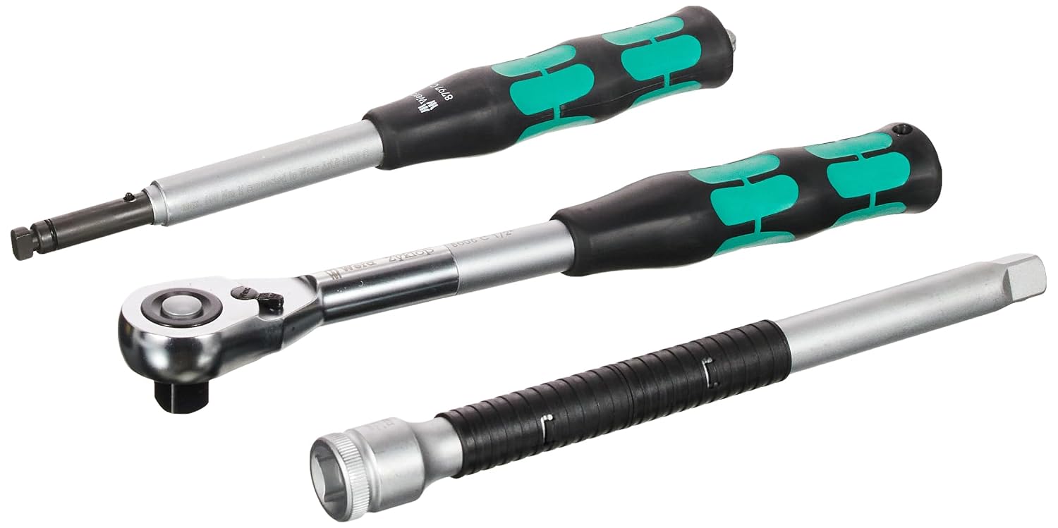 WERA 05004090001 8006 SC 1 Zyklop Hybrid Ratchet Set, 1/2' Drive, Metric, 13 Pieces