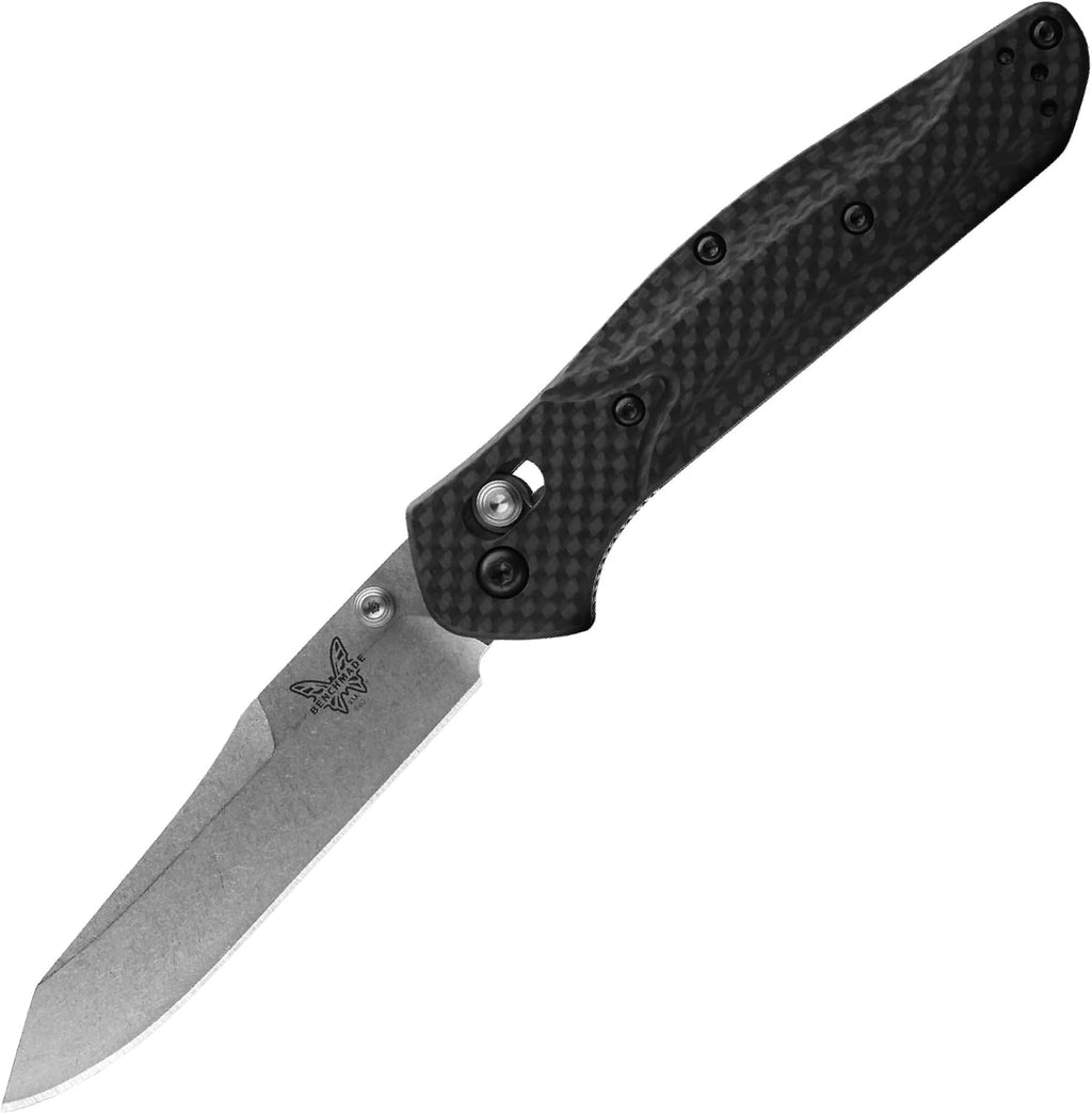 Benchmade - Osborne, Every Day, Outdoor, Folding Knife, Reverse Tanto Blade with Black Carbon Fiber Handle (940-1)