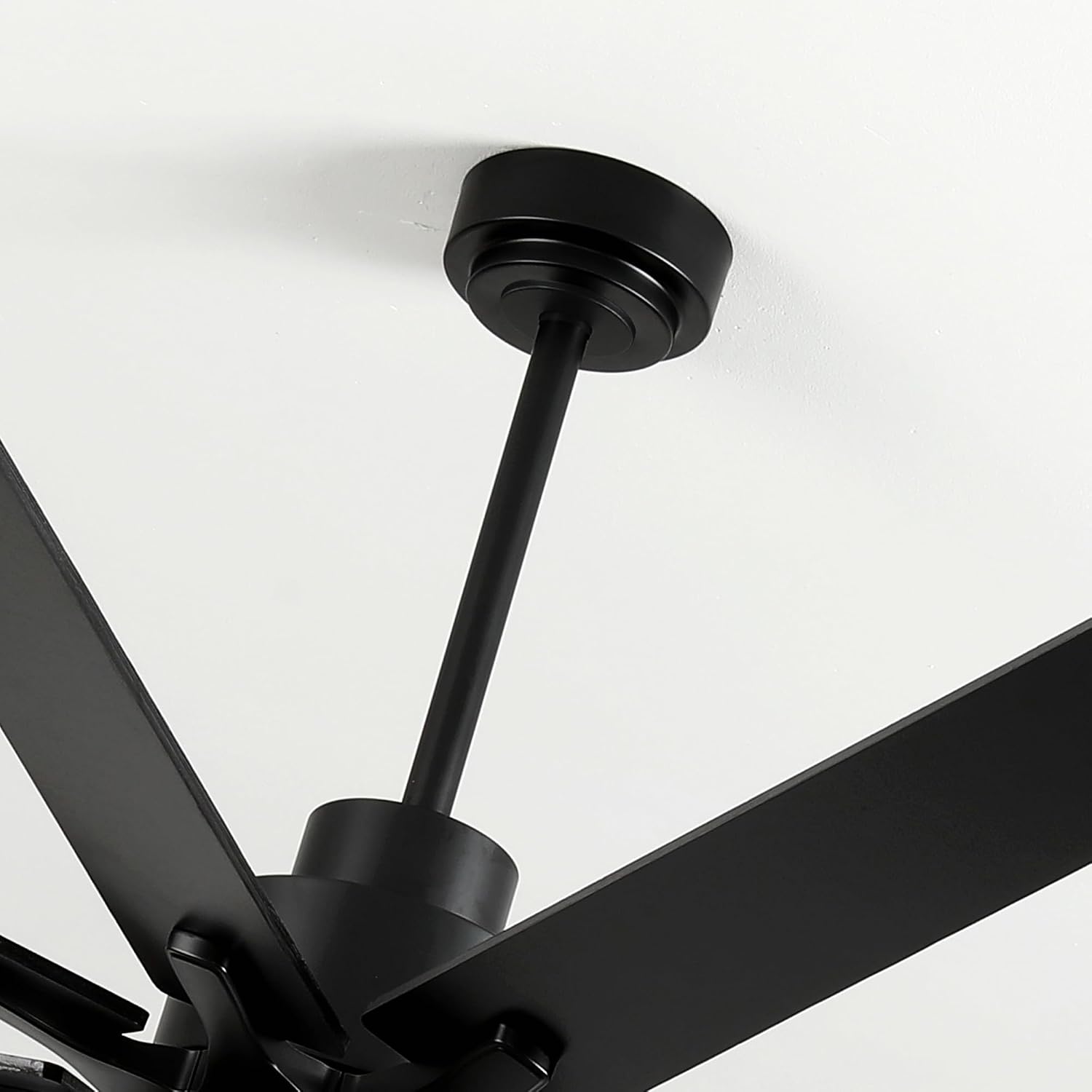 84 Inch Large Size With Light Kit & Remote Control 8 PCS Blades Ceiling Fan 3 Color Dimmable Led Dc Motor Reversible 6 Speed Quiet Remote Control Ceiling Fan For Living Room Bedroom Indoor Matte Black