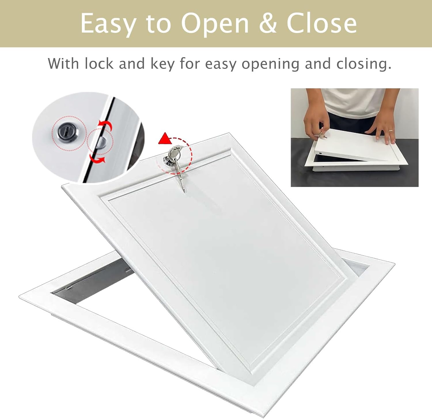 8x10 12x18 14x18 16x20 24x30 Access Door, Metal Access Panel for Plumbing/Cable, Wall/Ceiling Access Panel, Electrical Inspection Hatch(40x65cm/16x26in)