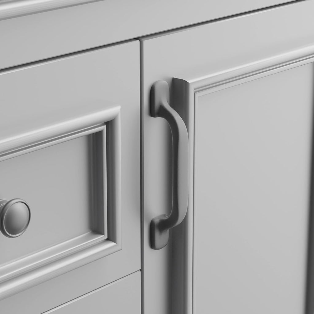 Linique 36' Bathroom Vanity with Top Sink,Bathroom Storage Cabinet with 2 Soft Closing Doors and 3 Storage Drawers,Modern Single Sink Bathroom Vanity(Gray)