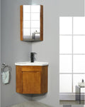 Modern Wall Mounted Bathroom Vanity Sink, Floating Bathroom Sink, Bathroom Corner Sinks, Bathroom Cabinet With Faucet And Drain, Toilet With Sink On Top,with Mirror Cabinet(Color:Brown,Size:46cm/18.11