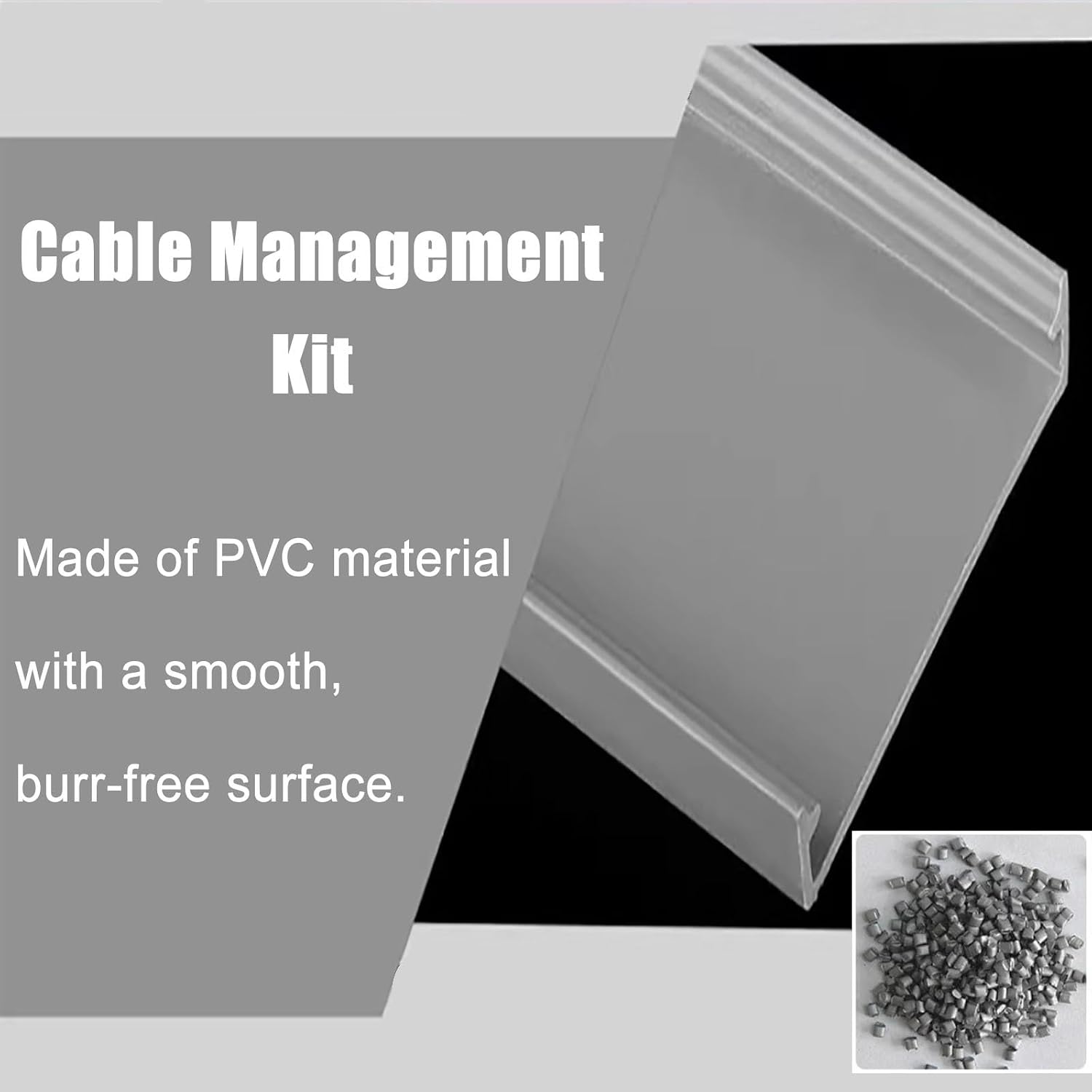 1 4 in Width Open Slot Cable Duct Raceway, Grey Conduit for Wires and Cable Management 1 2-2/5 in Heighr, Cable Tidy Trunk Kit for Electrical Panel(9 PCS,W 2.4 in H 1.6 in)