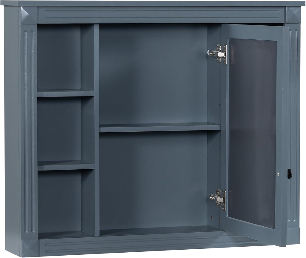 Merax Modern 36 Inch Wall Mounted Bathroom Cabinet with High Definition Mirror