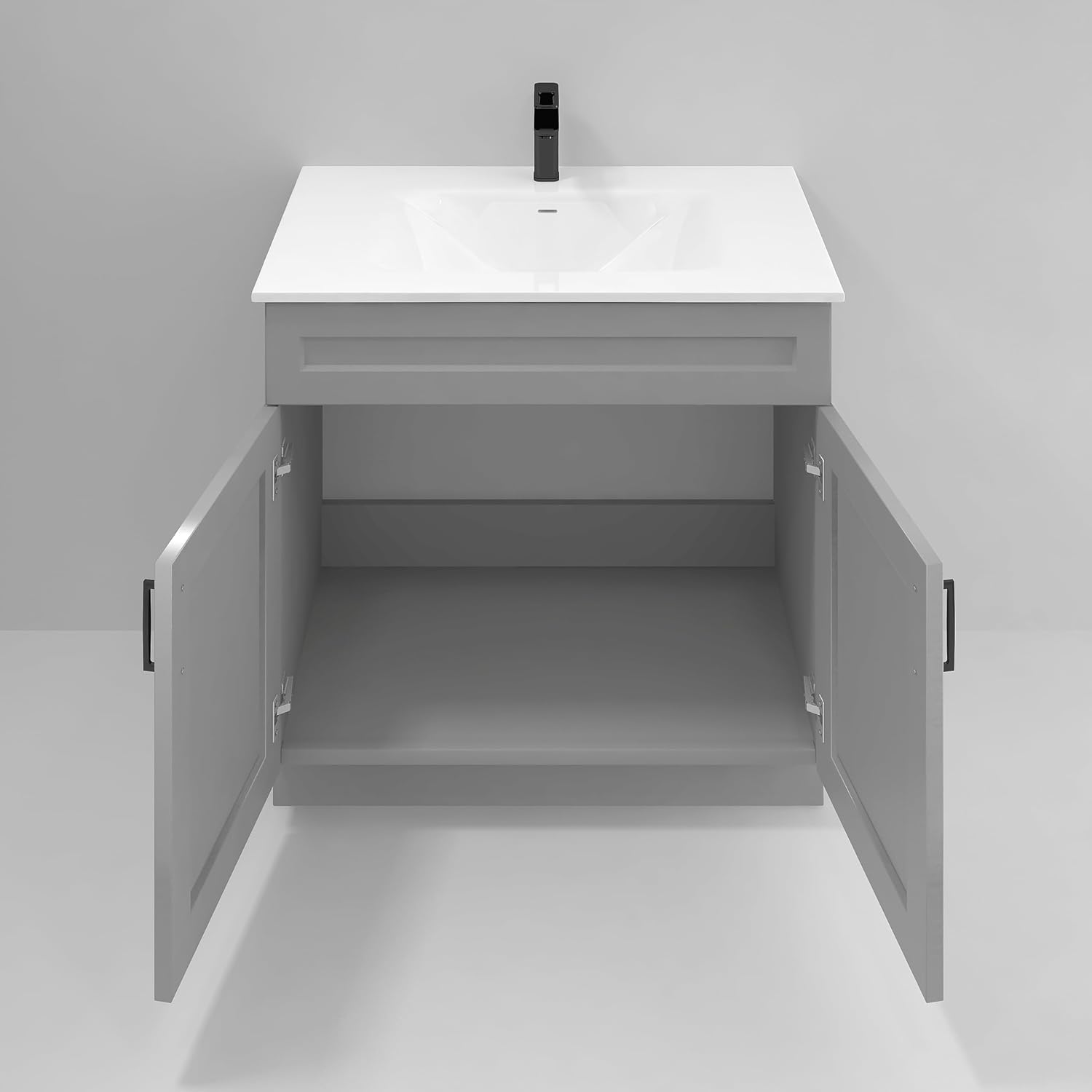Light Grey Shaker Sink Base Bathroom Vanity 24'/30'/36' Width (36' Width)