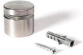 Stainless Steel Standoff 1-1/4 Inch Diameter x 3/4 Inch Barrel Length Brushed Finish for PVC, Glass and Acrylic Sign Stand Off Wall Anchors and Screws 48 Piece Small Store Pack