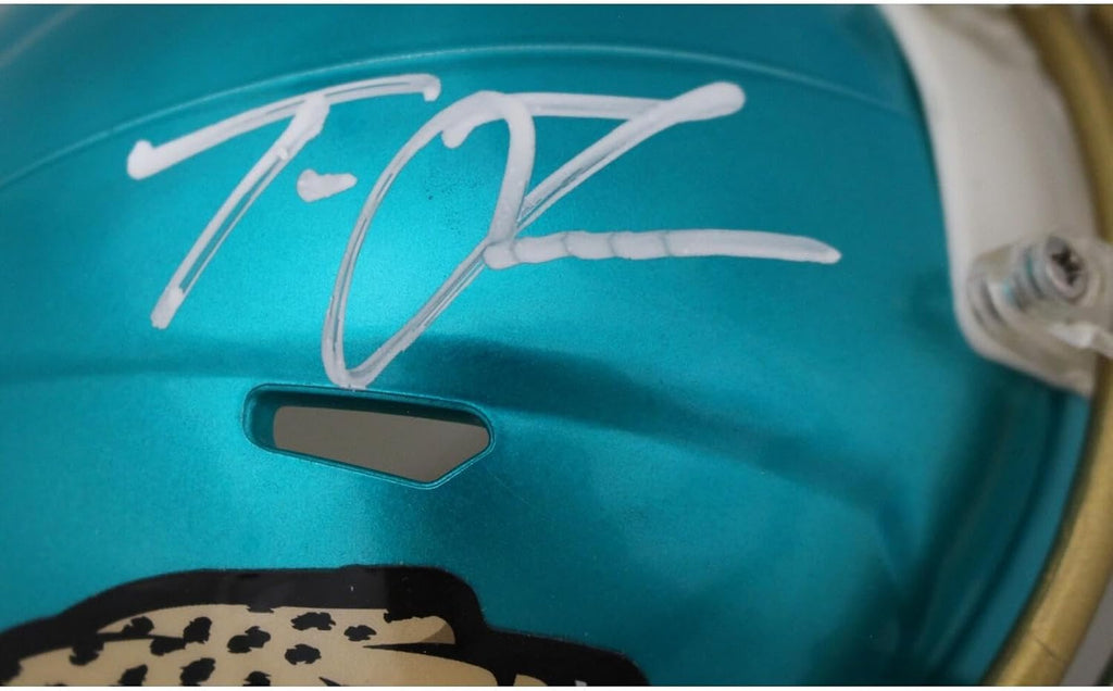 Trevor Lawrence Autographed Jacksonville Jaguars Flash Mini Helmet FAN 47996 - Autographed NFL Mini Helmets