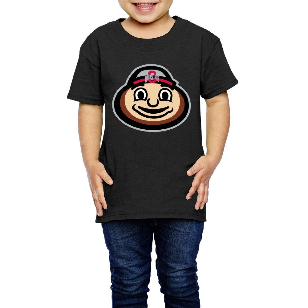 AK79 Kids 2-6 Years Old Boys and Girls Ohio State Buckeyes Football Tee Shirt Black Size 2 Toddler
