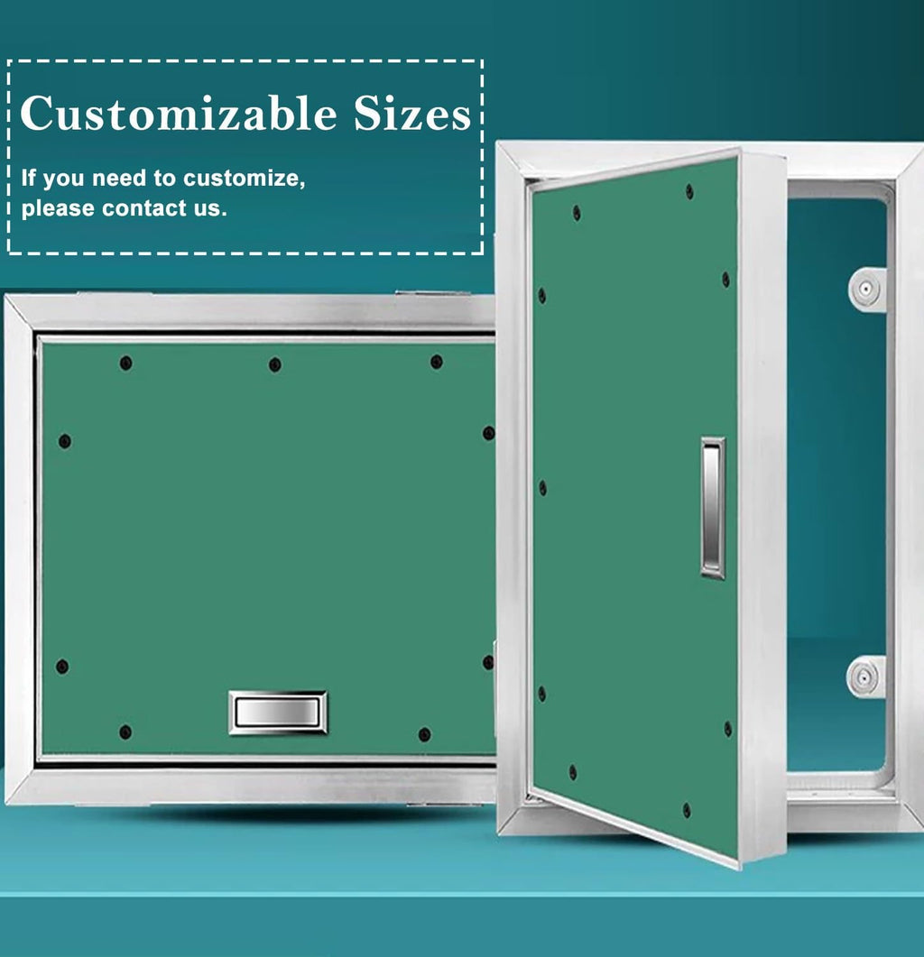 Double Access Door 30 32 36 40 Inch Width, Paintable Plasterboard Access Panel for Plumbing, Wiring, and Cables, Wall Hole Cover Inspection Hatch(22x19in/56x48cm)