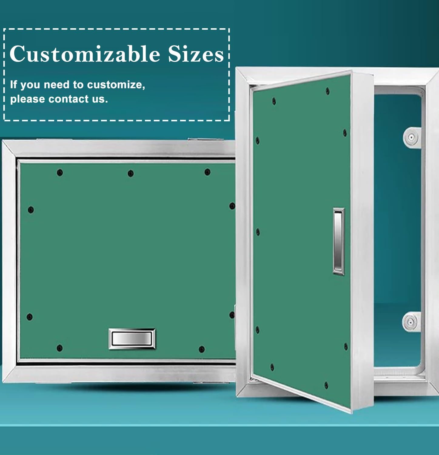Double Access Door 30 32 36 40 Inch Width, Paintable Plasterboard Access Panel for Plumbing, Wiring, and Cables, Wall Hole Cover Inspection Hatch(22x19in/56x48cm)