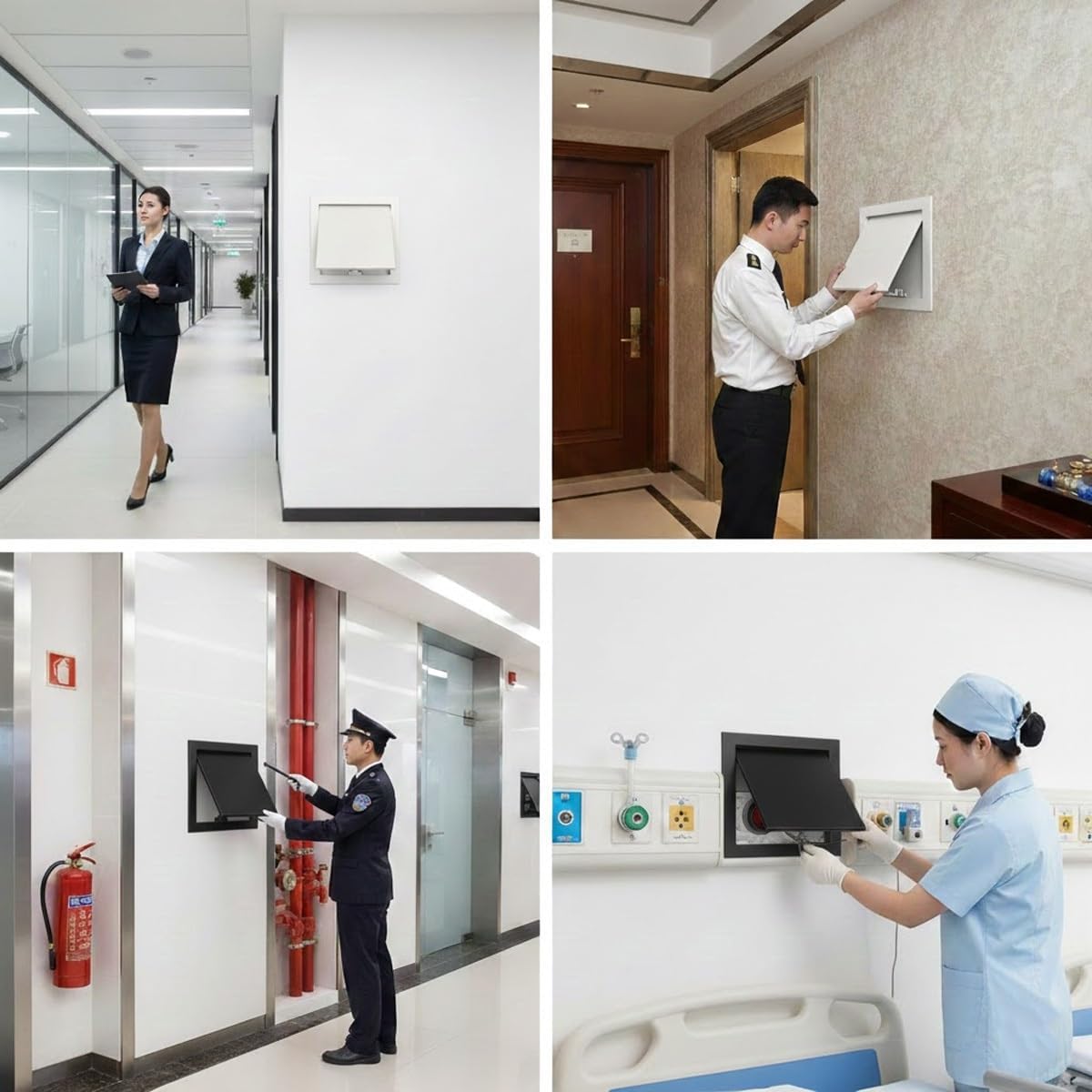 Wall Access Panel, Key-Locked Access Panel Door, Heavy Duty Metal Aluminum Alloy Electric Panel Cover for Ceiling Shopping Mall/fire Fighting Pipeline 12 26 36 44 48 in Wide