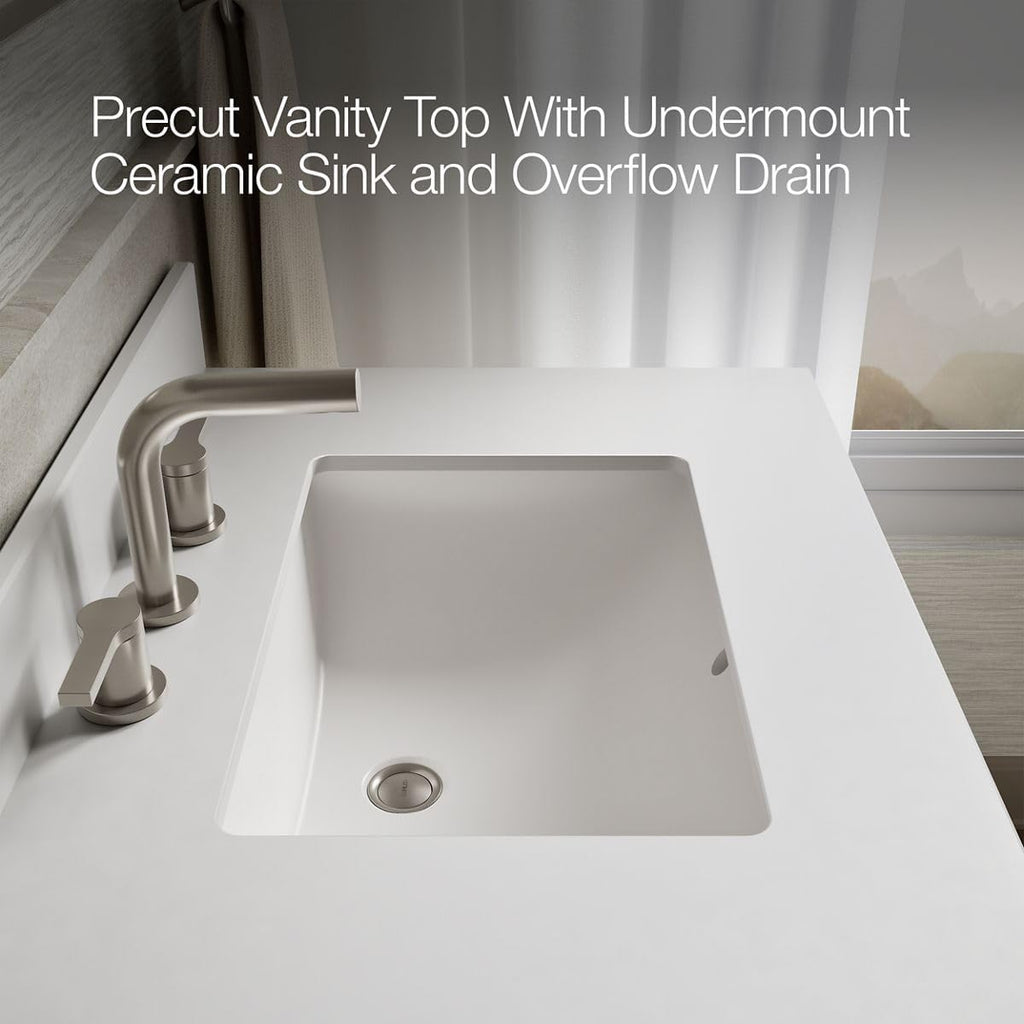 Kohler 29260-BD1-DAK Charlemont 30 in. Bathroom Vanity Cabinet with Sink and Quartz top, Draper Oak
