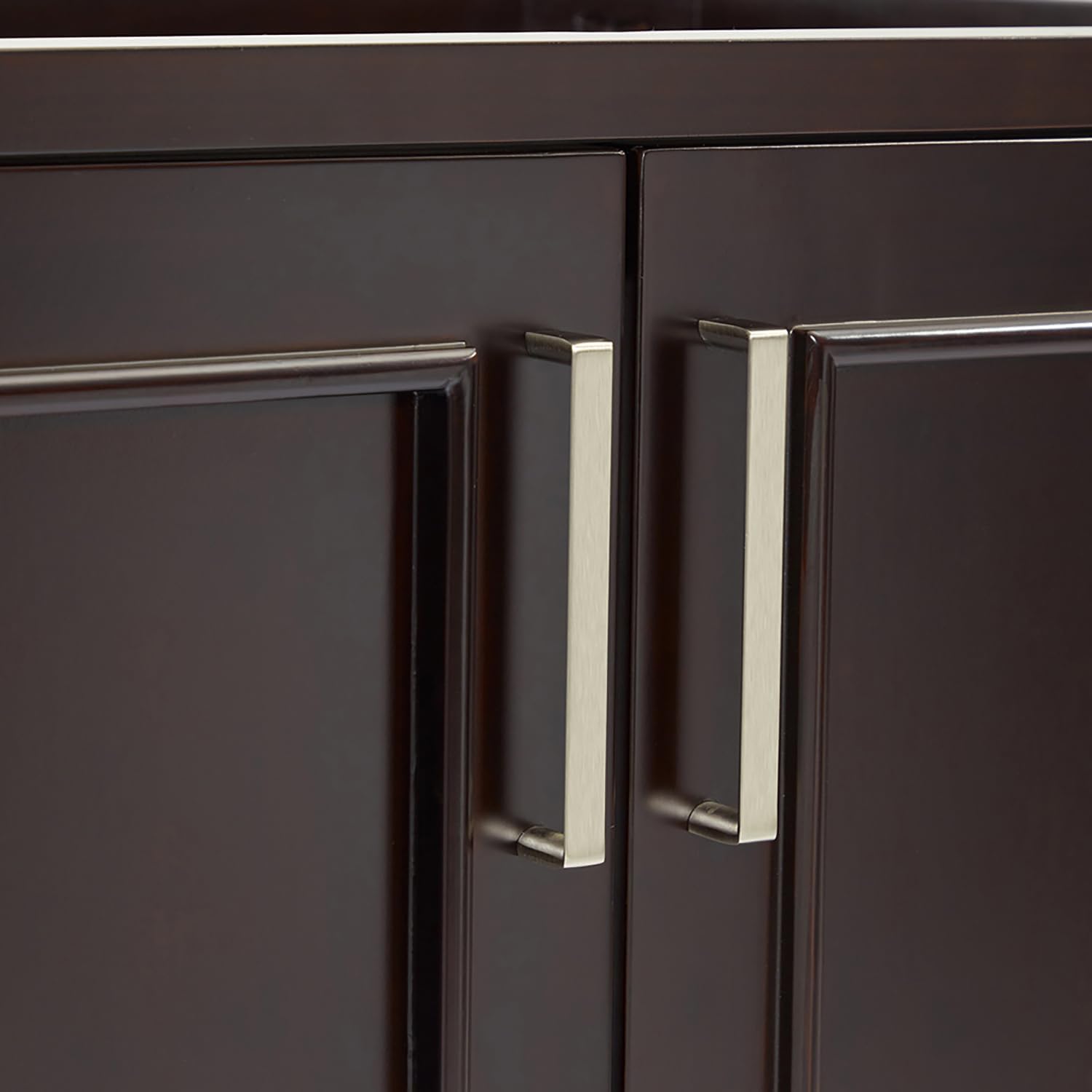 ARIEL Stafford 30-inch Bathroom Vanity with Sink,Solid Wood, 0.75-inch Italian Carrara Marble Countertop & Backsplash, Single Oval Porcelain Sink, 2 Soft Closing Doors, 1 Dovetail Drawers, Espresso