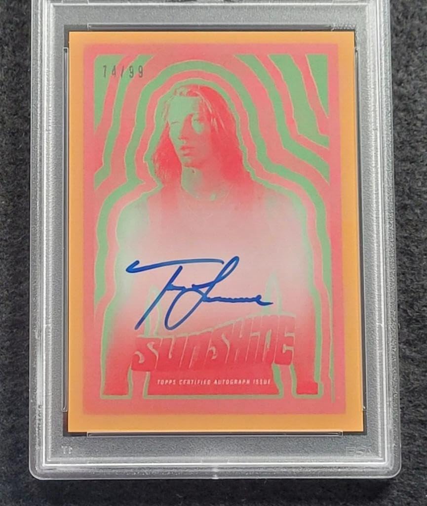 2021 TREVOR LAWRENCE Signed Topps WATERMELON Football Card 74/99-JAGUARS-PSA - NFL Autographed Football Cards