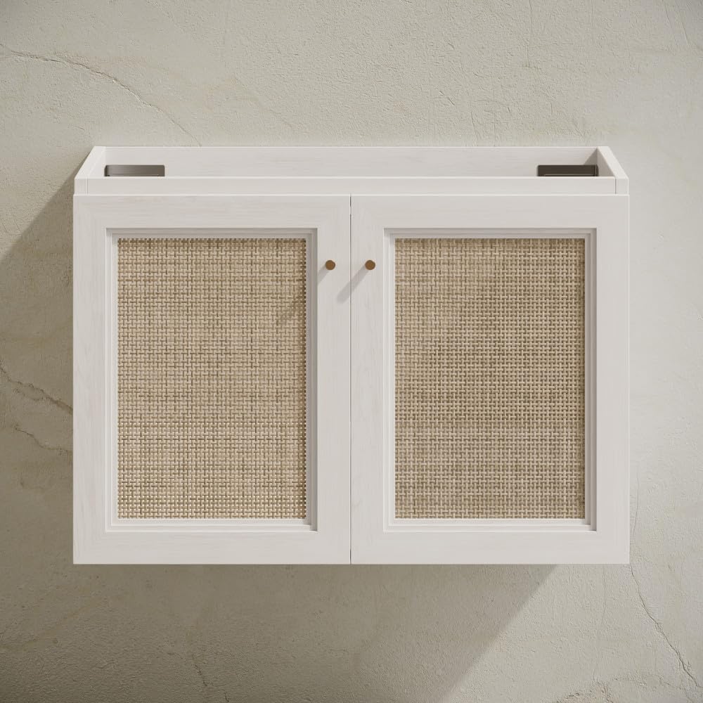 Swiss Madison Classe 30' Wall-Mounted Bathroom Vanity in White Oak Without Sink Top