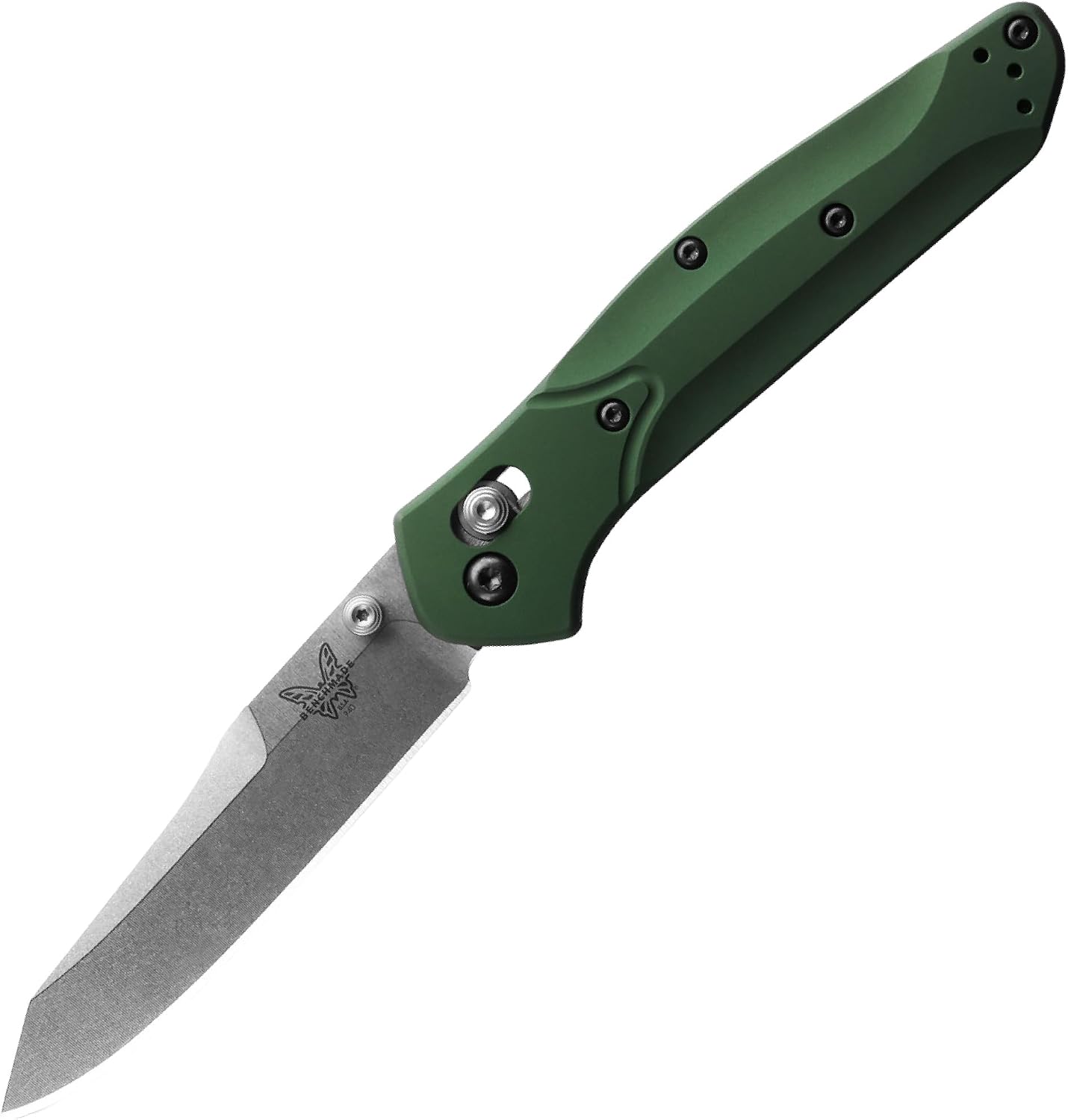 Benchmade - Osborne, Every Day, Outdoor, Folding Knife, Reverse Tanto Blade with Green 6061-T6 Aluminum Handle (940)