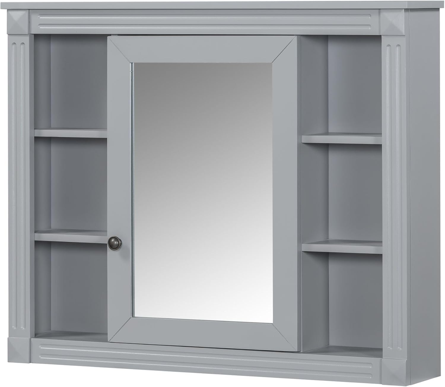 Virubi Bathroom Medicine Cabinet with Mirror, 35' W x 27.5' H Wall Cabinet with Door and Adjustable Shelves, Over Toilet Storage Cabinet, Wall-Mounted Bathroom Mirrors for Over Sink