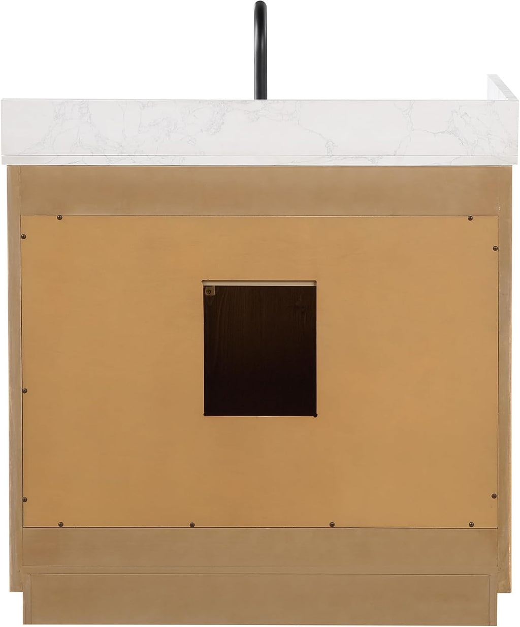 ALTAIR 36 Bathroom Vanity with Sink Mordern Freestanding Single Vanities Light Brown Large Storge Cabinet with Ceramic Countertop Pre-Assembled Sidesplash and Backsplash Included