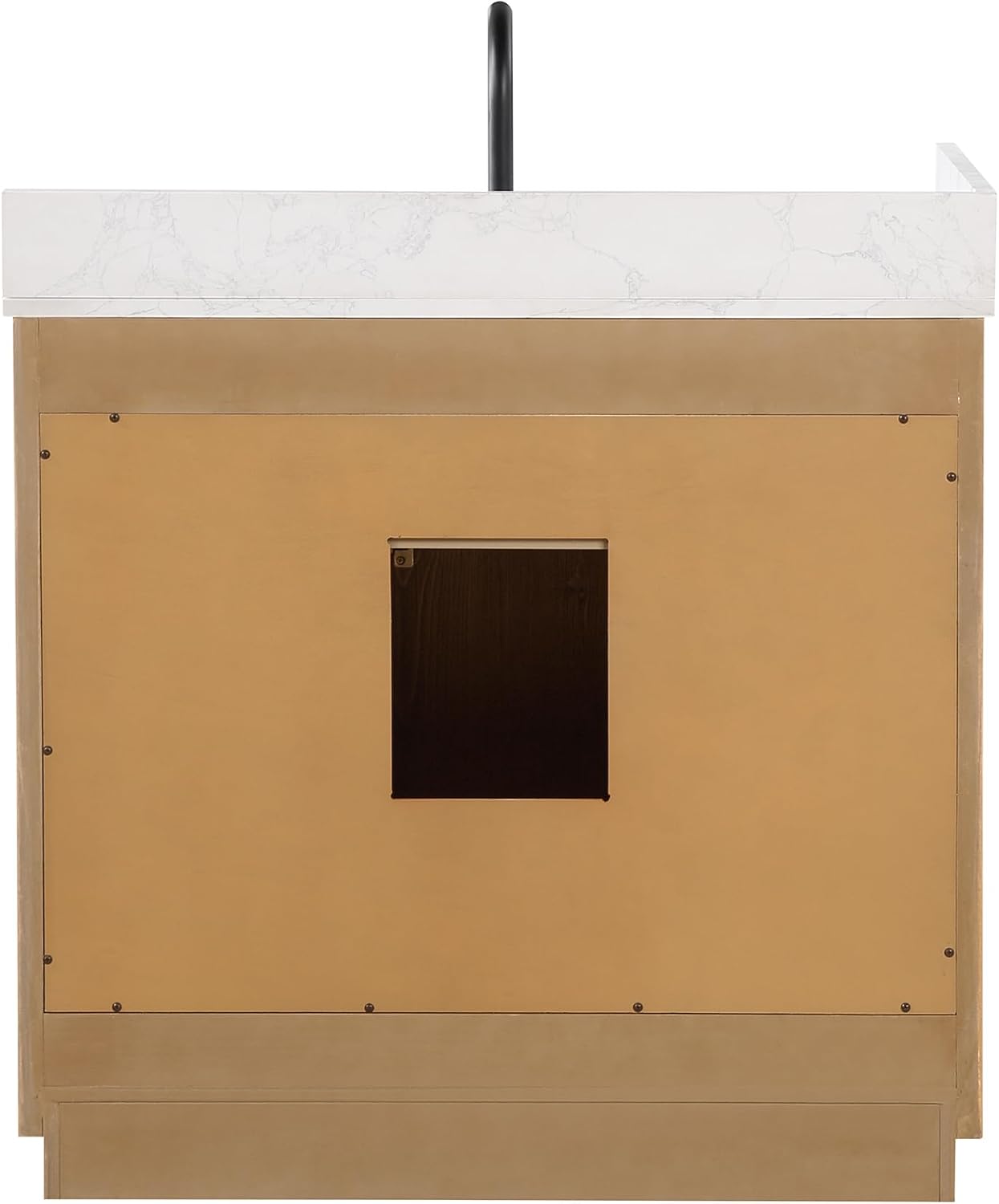 ALTAIR 36 Bathroom Vanity with Sink Mordern Freestanding Single Vanities Light Brown Large Storge Cabinet with Ceramic Countertop Pre-Assembled Sidesplash and Backsplash Included