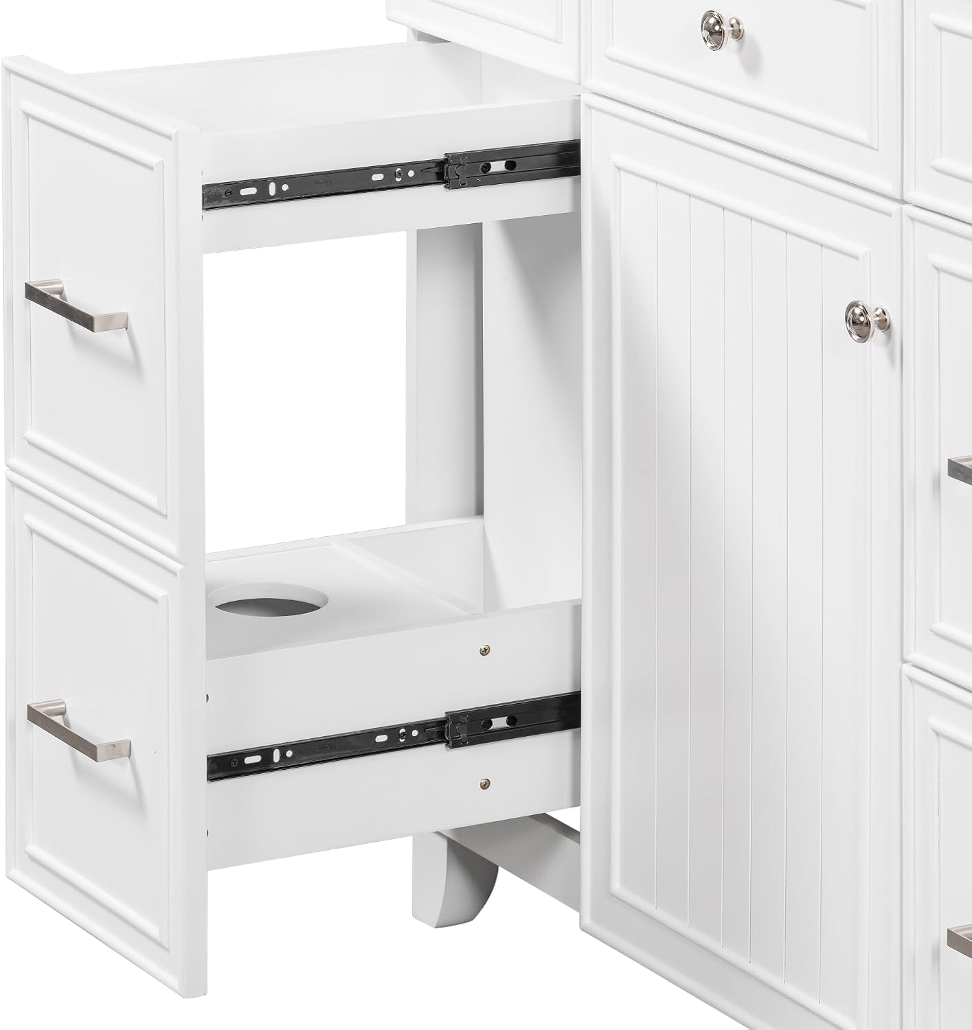 LUMISOL 36' Bathroom Vanity with Sink Top, Single Bathroom Cabinet with 3 Drawers & Soft-Closing Doors, Wooden Bathroom Vanity and Sink Combo, White