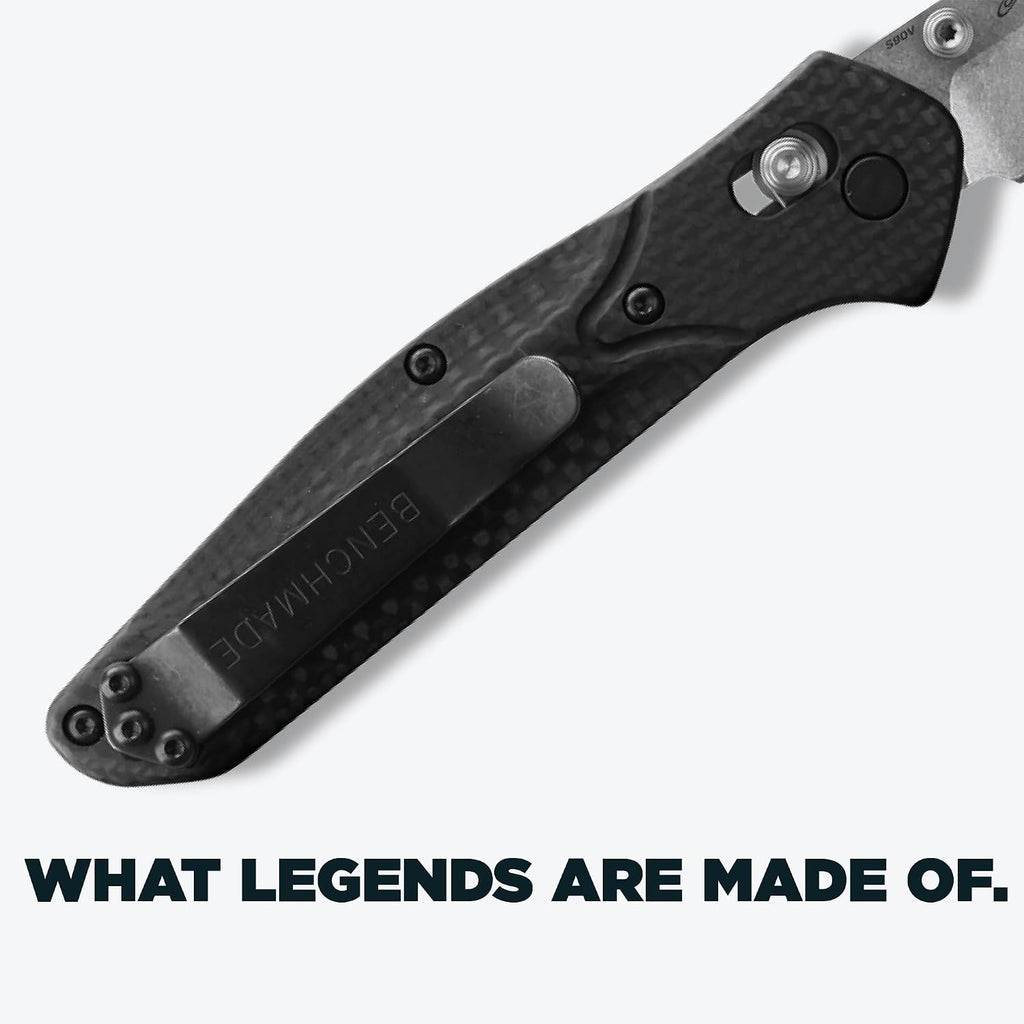 Benchmade - Osborne, Every Day, Outdoor, Folding Knife, Reverse Tanto Blade with Black Carbon Fiber Handle (940-1)