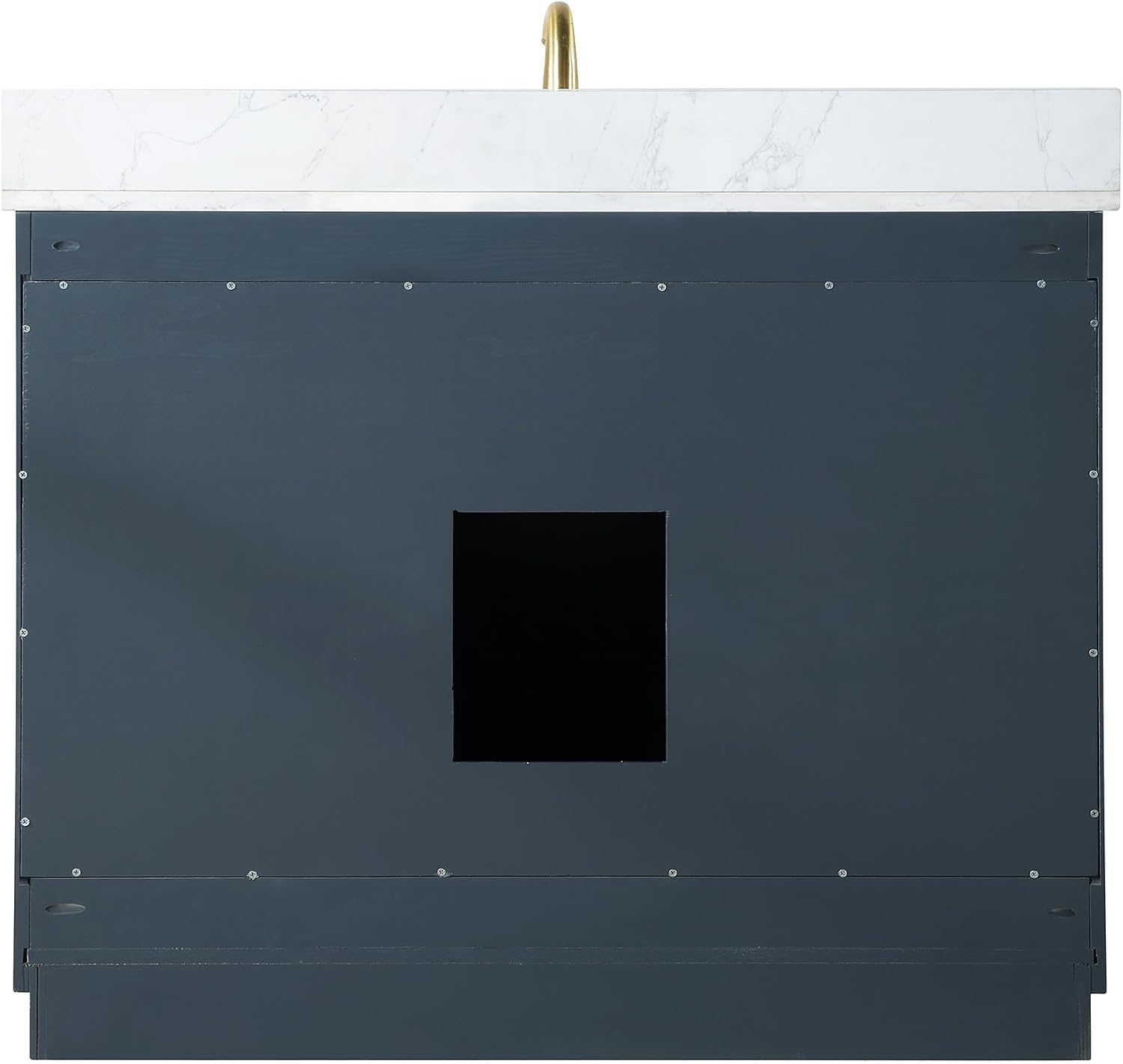 Gazsi 42' Wood Vanity in Charcoal Blue with Composite Stone Top Without Mirror
