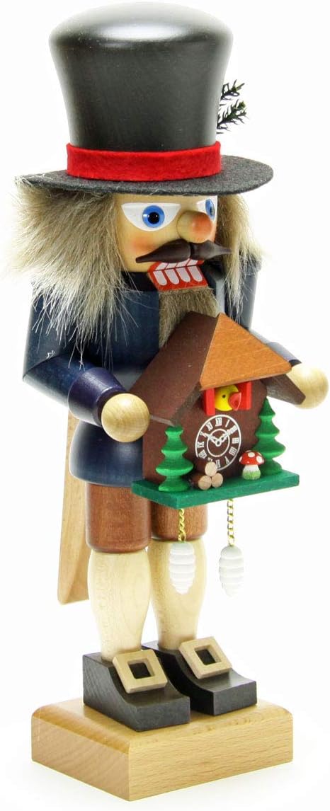 German Christmas Nutcracker Black Forester with Cuckoo Clock - 27,0cm / 10.6inch - Christian Ulbricht