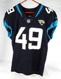 2019 Jacksonville Jaguars #49 Game Issued Jersey Nameplate Removed 44 000 - Unsigned NFL Game Used Jerseys