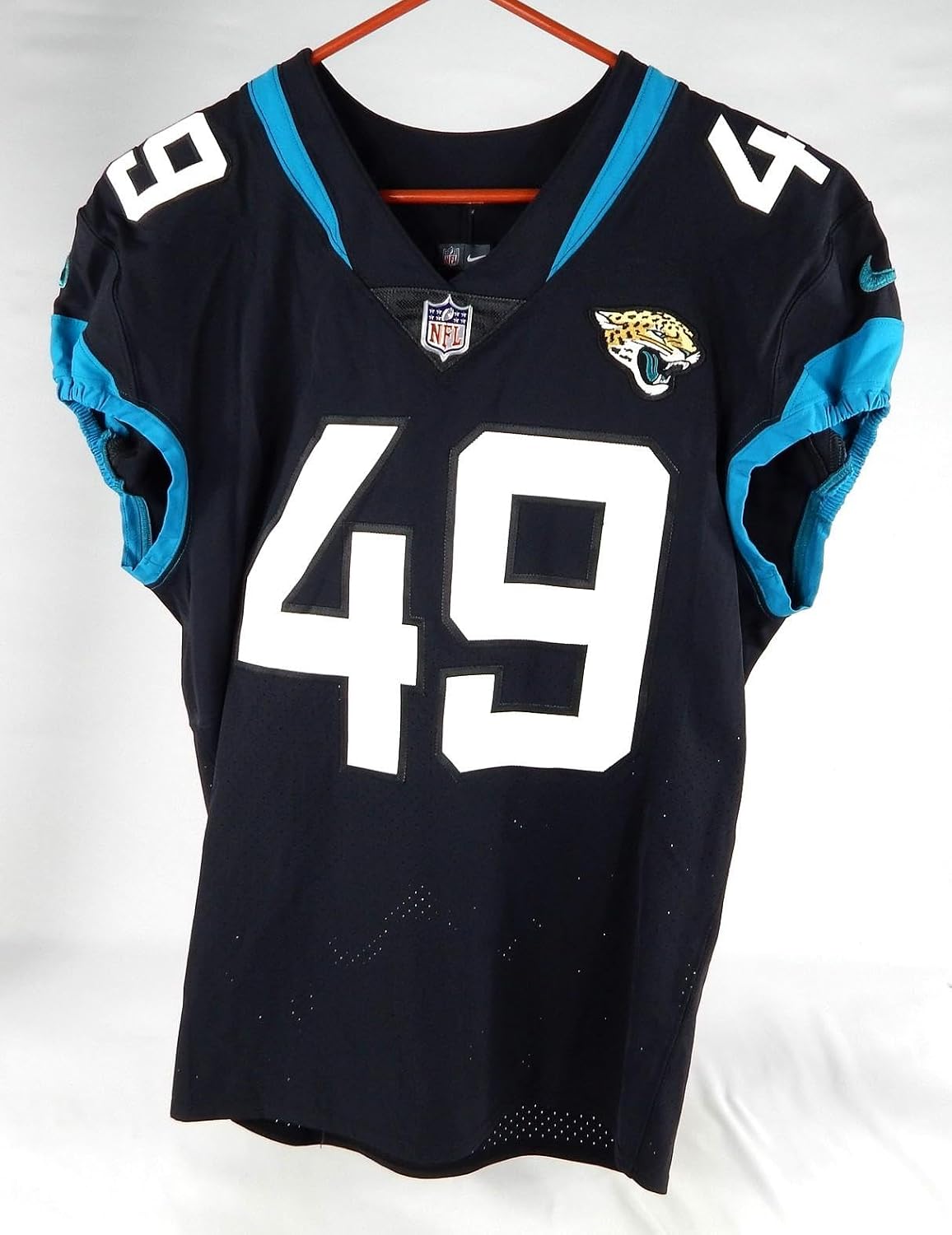 2019 Jacksonville Jaguars #49 Game Issued Jersey Nameplate Removed 44 000 - Unsigned NFL Game Used Jerseys