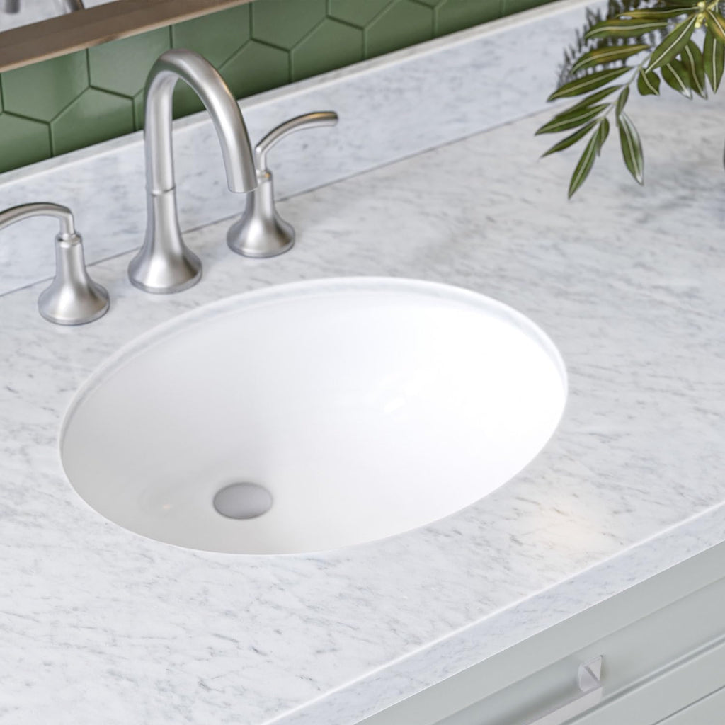 ARIEL Monroe 66-inch Bathroom Vanity with Sink,Solid Wood, 1.5-inch Italian Carrara Marble Countertop, Single Oval Porcelain Sink, Dovetail Drawers, Grey